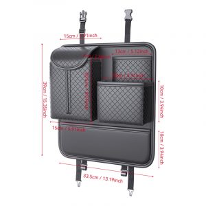 Car seat back organizer - Dimensions