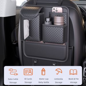 Car seat back organizer