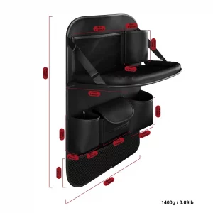 Car Backseat Organizer with Foldable Tray