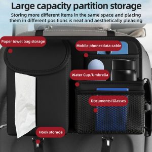PU Leather Backseat Car Organizer