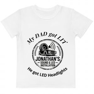 "My DAD got LIT" He Got LED Headlights - Kids T-shirt